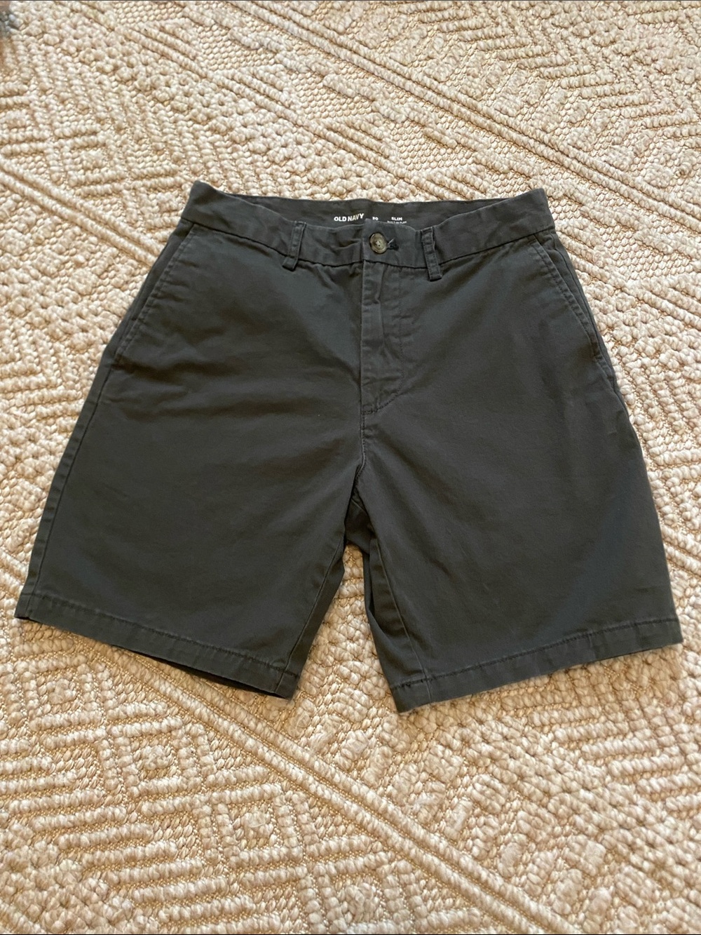 Old Navy Men's Slim Fit Dark Gray Chino Shorts